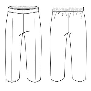 Moldes de confeccion para NENES Pantalones Pantalon 6689